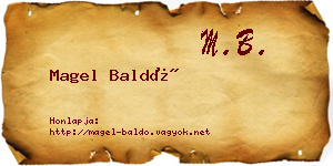 Magel Baldó névjegykártya